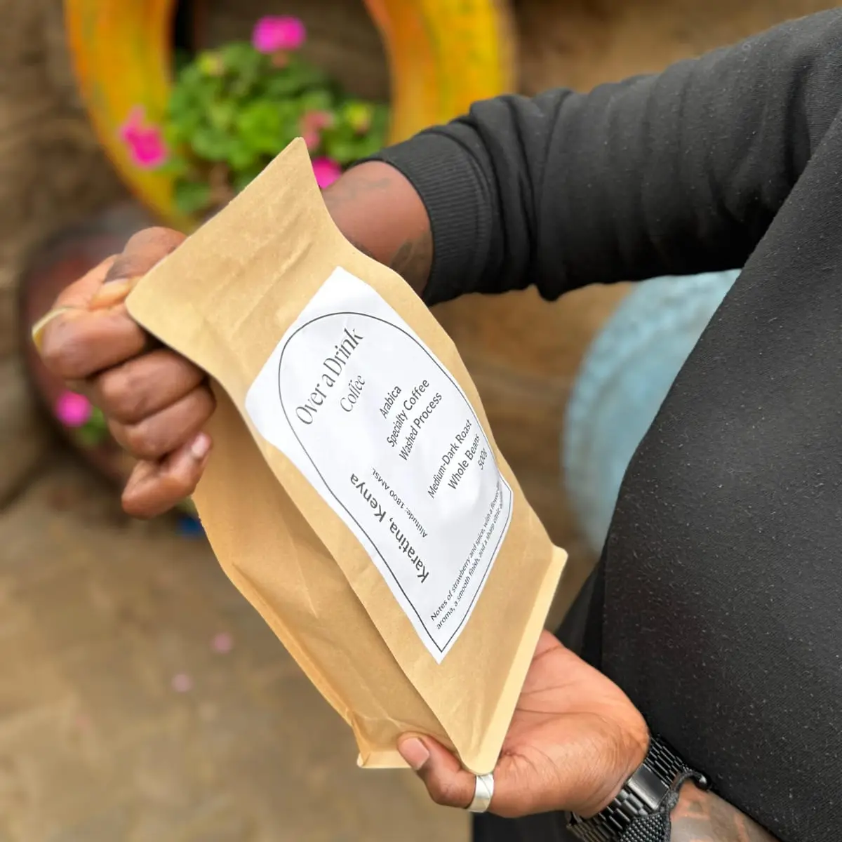 Over a Drink Coffee: Karatina (Kenya) Washed Medium-Dark Roast