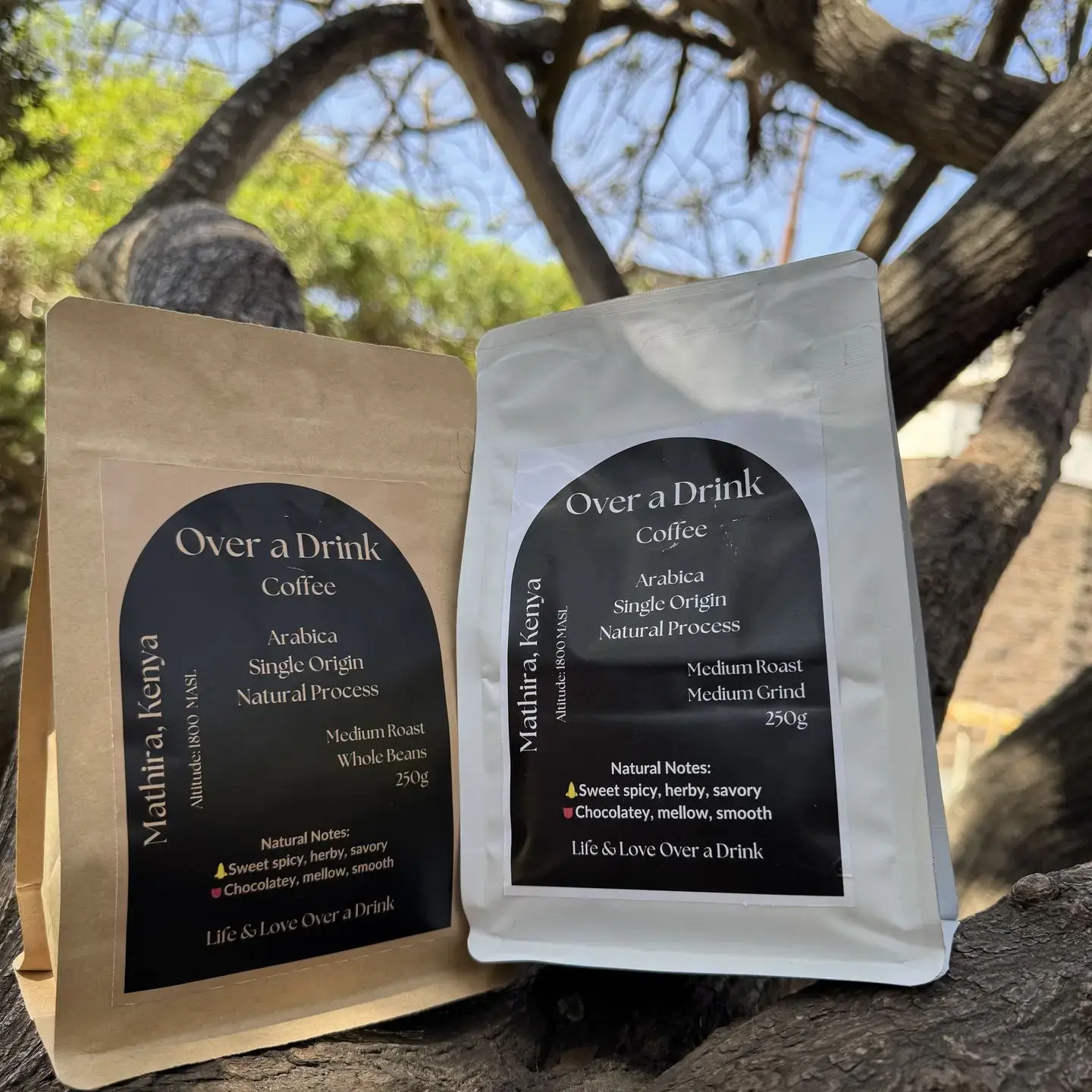 Over a drink coffee