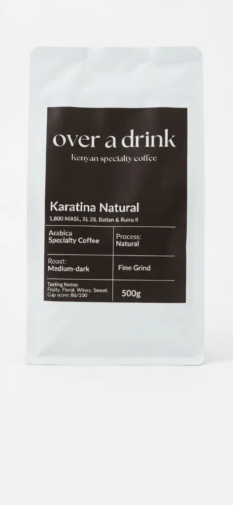 Over A Drink KARATINA Natural 500g Fine Ground.webp