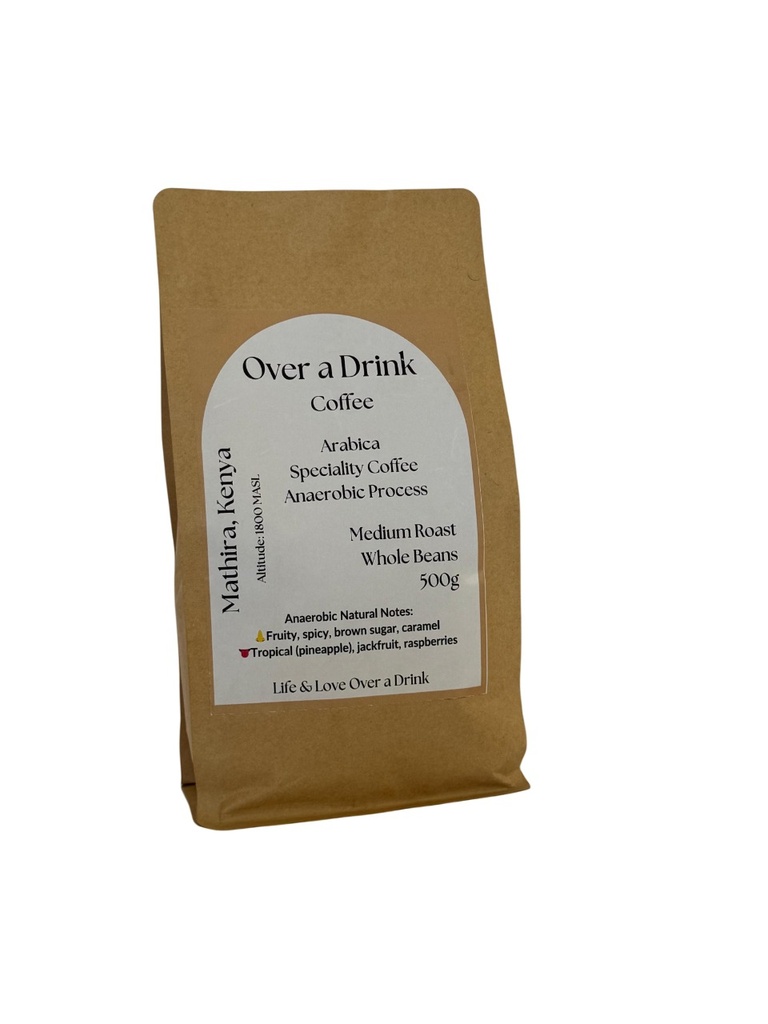 Over a Drink Coffee: Mathira (Kenya) Anaerobic Medium Roast Whole Bean