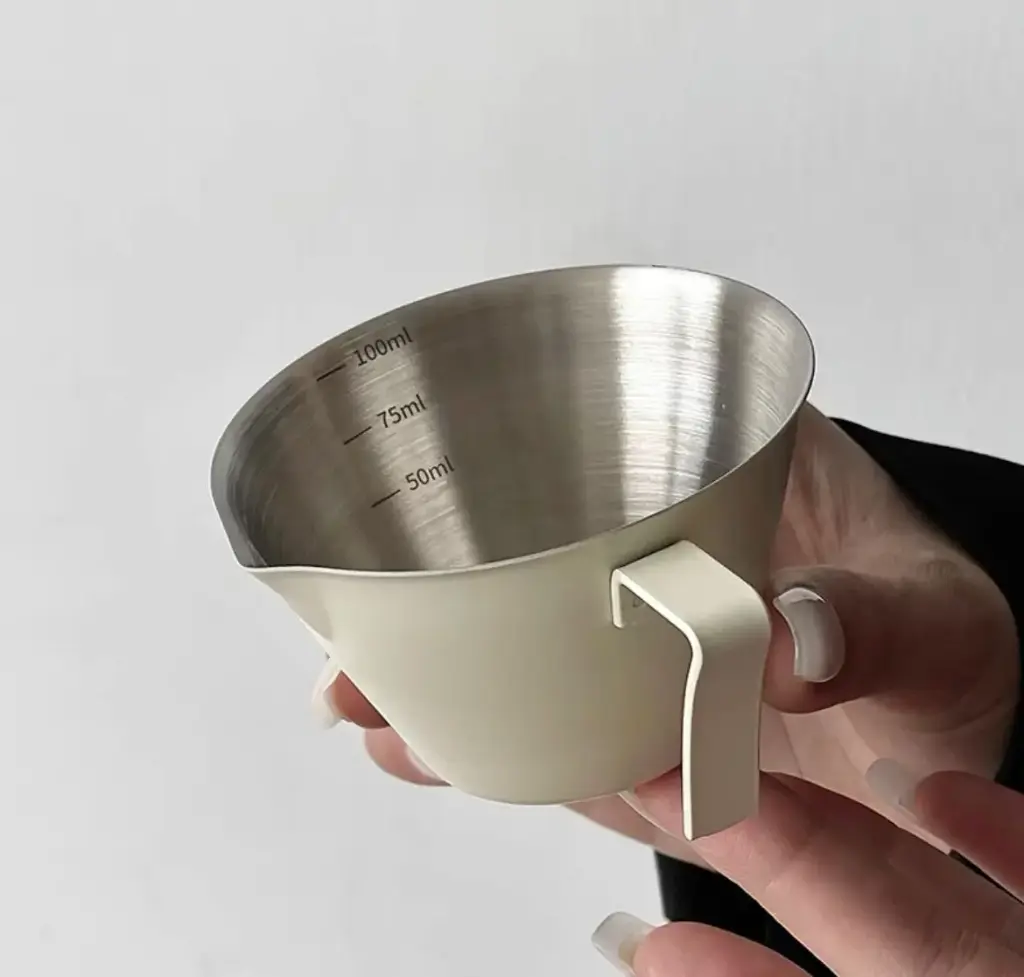 Stainless steel milk cup (Diameter 7cm, H 4.5cm, 100ml) 