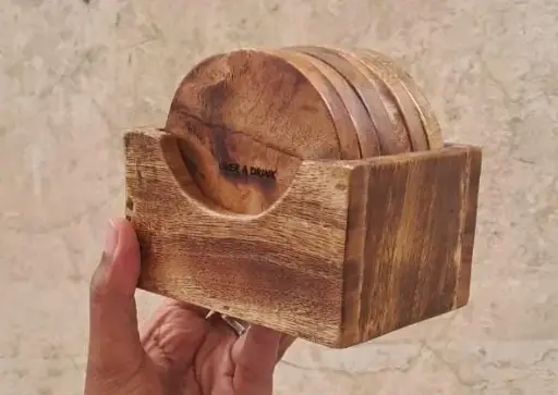 6-pack Mango Wooden Coasters