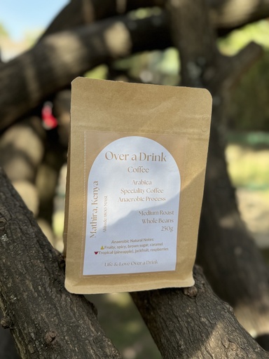 Over a Drink Coffee: Mathira (Kenya) Anaerobic Medium Roast Whole Bean
